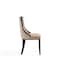 Manhattan Comfort Fifth Avenue Faux Leather and Velvet Dining Chair (Set of Two) in Tan and Walnut DC008-TN - alternate 3